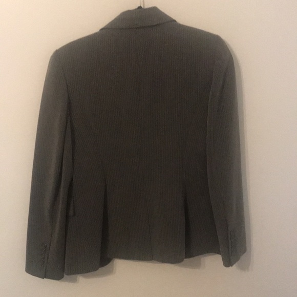 Gray Suit Jacket With White Stripes - Picture 3 of 4